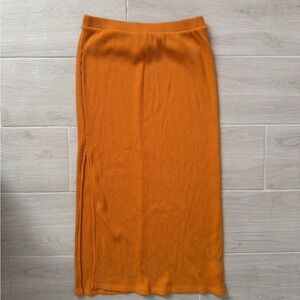 Old Navy Vibrant Orange Ribbed Pencil Skirt